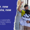 The visual shows on the left side the title:”New year, new resolutions, new projects” and subtitle: “Driving inclusive, sustainable and student-centred mobility across Europe in 2026”. And on the right side there is a picture of young people hugging and celebrating. 